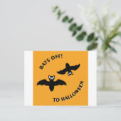 Halloween Bats Sinaasappel Briefkaart (Staand voorkant)