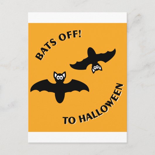 Halloween Bats Sinaasappel Briefkaart (Voorkant)