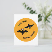 Halloween Bats Sinaasappel Briefkaart (Staand voorkant)