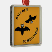Halloween Bats Sinaasappel Metalen Ornament (Rechts)