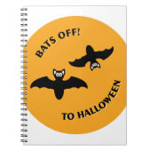 Halloween Bats Sinaasappel Notitieboek (Voorkant)