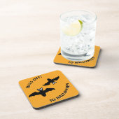 Halloween Bats Sinaasappel Onderzetter (Rechterzijde)