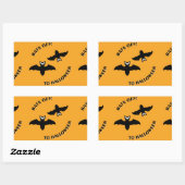 Halloween Bats Sinaasappel Rechthoekige Sticker (Vel)