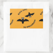 Halloween Bats Sinaasappel Rechthoekige Sticker (Tas)