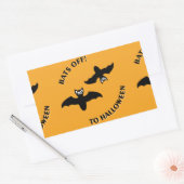 Halloween Bats Sinaasappel Rechthoekige Sticker (Envelop)