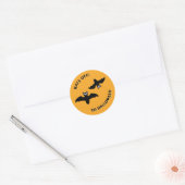 Halloween Bats Sinaasappel Ronde Sticker (Envelop)