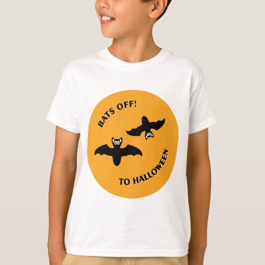 Halloween Bats Sinaasappel T-shirt (Voorkant)
