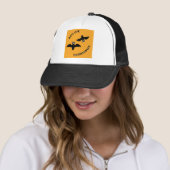 Halloween Bats Sinaasappel Trucker Pet (In situ)