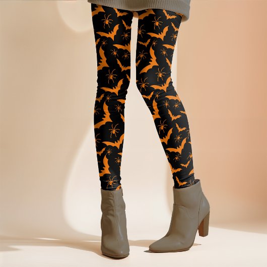 Halloween Bats Spinnen Spooky Schattige Sinaasappe Leggings