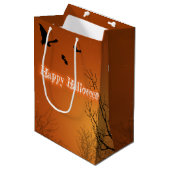Halloween Bats & Trees - Medium Gift Bag Medium Cadeauzakje (Voorkant Gekanteld)