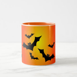 Halloween Bats Tweekleurige Koffiemok