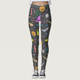 Halloween Bats Waterverf Patroon Modern Spooky Leggings