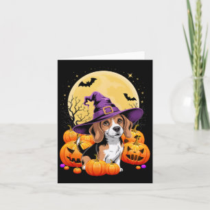 Halloween Beagle Dog Pumpkin kostuum voor mannen V Kaart