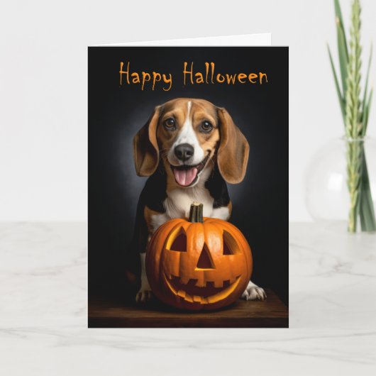 Halloween Beagle Kaart (Voorkant)