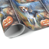 Halloween Beagle met pompoenen eng Cadeaupapier (Rol Hoek)
