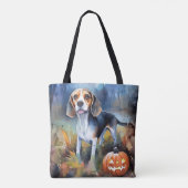 Halloween Beagle met pompoenen eng Draagtas (Achterkant)