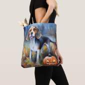 Halloween Beagle met pompoenen eng Draagtas (Dichtbij)