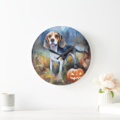 Halloween Beagle met pompoenen eng Grote Klok (Huis)