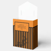 Halloween Bedankt: Black / Oranje Stripes Witch Bedankdoosjes (Geopend)