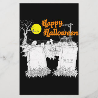 halloween begraafplaats briefpapier