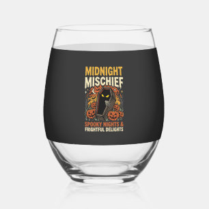 Halloween Begraafplaats Ondeugendheid Wijnglas Zonder Voet