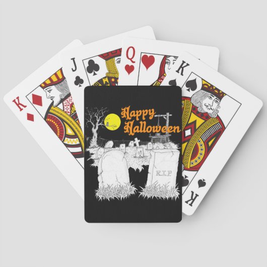 halloween begraafplaats speelkaarten (Achterkant)