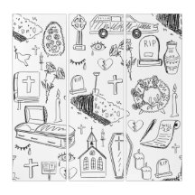 Halloween begrafenis kerkhof bijbel wit