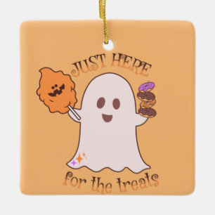 Halloween behandelt Ghost en Sweets Party Keramisch Ornament