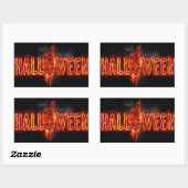 Halloween belettering rechthoekige sticker (Vel)