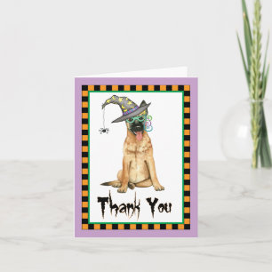 Halloween Belgian Malinois Thank You Bedankkaart