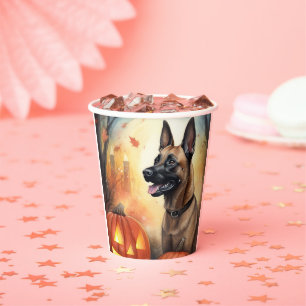 Halloween Belgium Malinoi met pompoenen eng Papieren Bekers