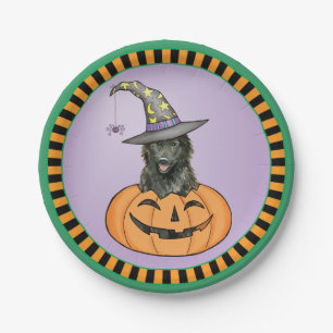 Halloween Belgium Sheepdog Papieren Bordje