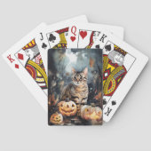 Halloween Bengaal Cat met pompoenen eng Pokerkaarten (Achterkant)