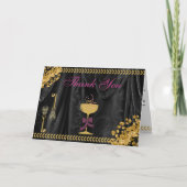 Halloween Bericht Gouden Glitter Skulls Bedankt (Voorkant)