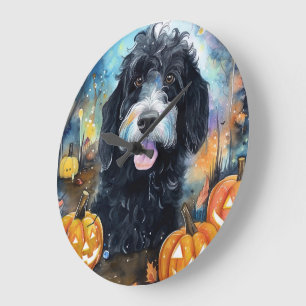 Halloween Bernedole met pompoenen eng Grote Klok