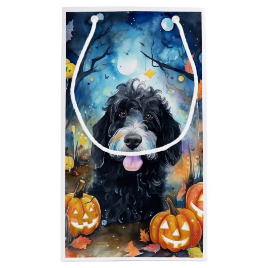 Halloween Bernedole met pompoenen eng Klein Cadeauzakje (Achterkant)