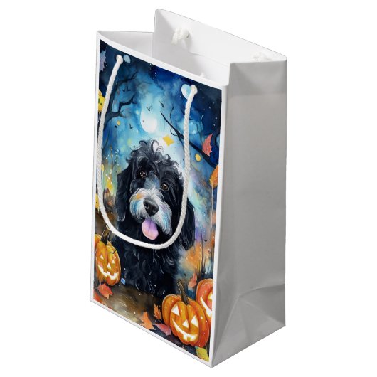 Halloween Bernedole met pompoenen eng Klein Cadeauzakje (Achterkant Gekanteld)