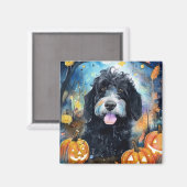 Halloween Bernedole met pompoenen eng Magneet (Voorkant / Achterkant)