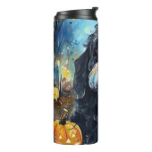 Halloween Bernedole met pompoenen eng Thermosbeker (Gedraaid links)