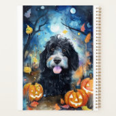 Halloween Bernedoodle Avec La Peur Citrouille (Dos)