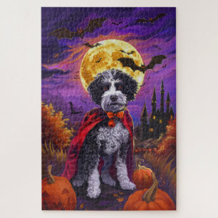 Halloween Bernedoodle Hond Pompoenen Griezelen Legpuzzel