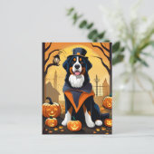 Halloween Berner Mountain Dog Briefkaart (Staand voorkant)