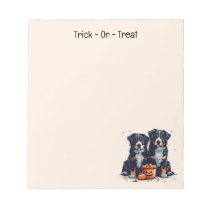 Halloween Berner Mountain Dogs Pumpkin Notitieblok