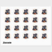 Halloween Berner Mountain Dogs Pumpkin Ronde Sticker (Vel)