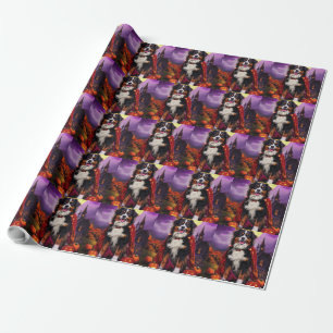 Halloween Berner Sennenhond Pompoenen Griezelen Cadeaupapier