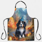 Halloween Bernese Mountain met pompoenen Scary Schort (Voorkant)