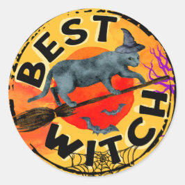 Halloween Best Witch Ronde Sticker