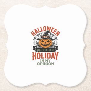 Halloween Beste Vakantie Vintage Pompoen Shirt Ont Kartonnen Onderzetters