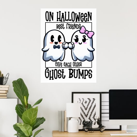 Halloween Beste Vrienden Ghost Bump Poster (Thuiskantoor)
