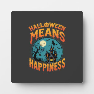 Halloween Betekent Geluk Geest Huis Vector Fotoplaat